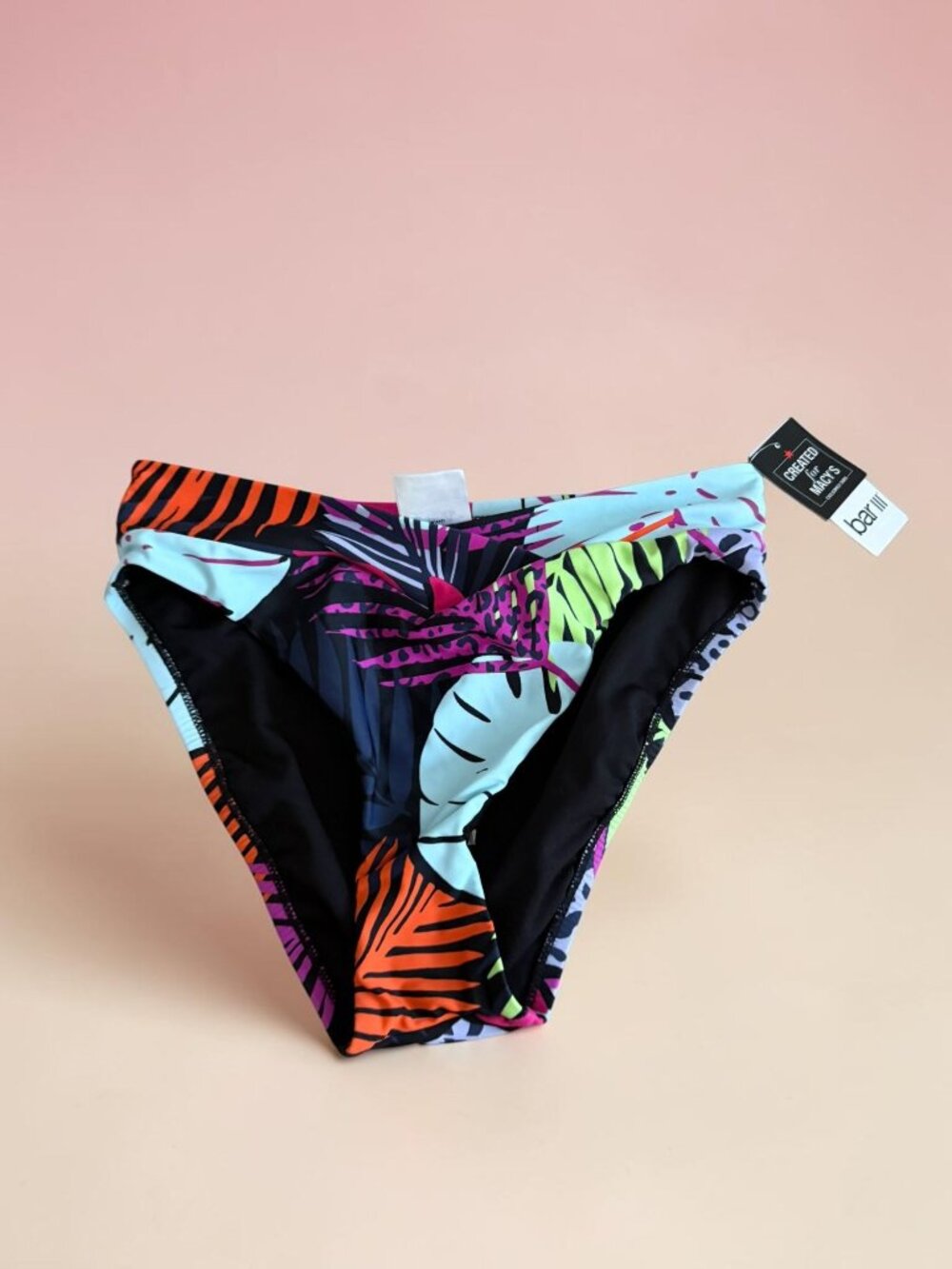BAR III Tropical Bikini Swim Bottoms Sz Small NEW NWT